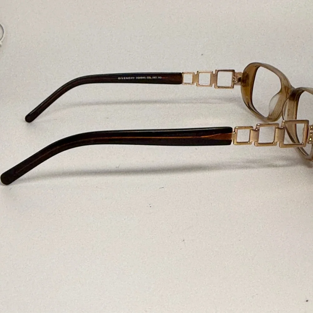 Givenchy VGV614S Honey Tortoise Gold Logo Eyeglass Frames Italy D67 140